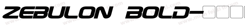 Zebulon Bold字体转换